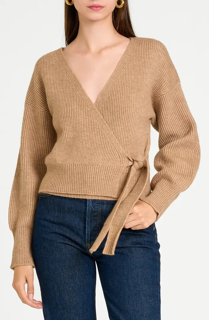 Terri Bouclé Rib Wrap Sweater | Nordstrom