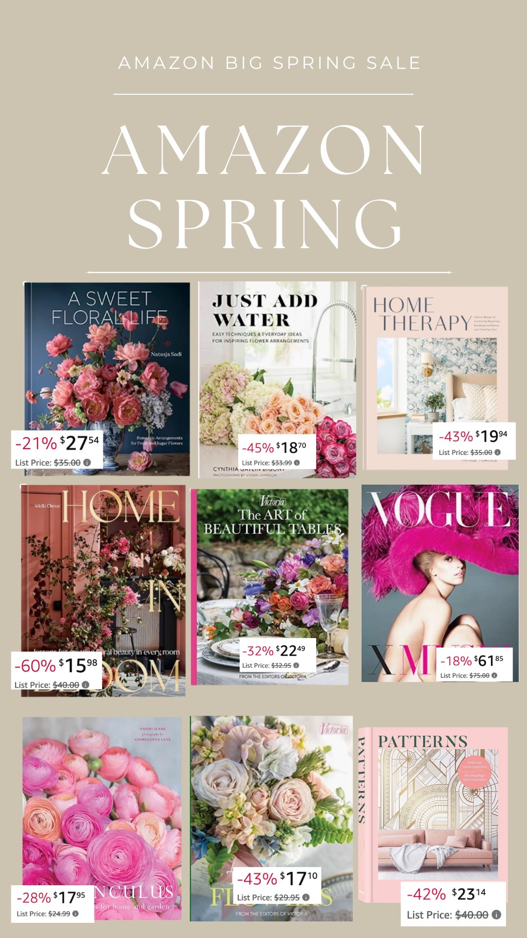 Sale alert! Cozy coffee table books to brighten your home! From style inspiration to beautiful reads, these books will add a touch of warmth to any space. • • • • home decor, coffee table books, style inspiration, beautiful reads, amazon finds, living room refresh



#LTKHome #LTKSaleAlert