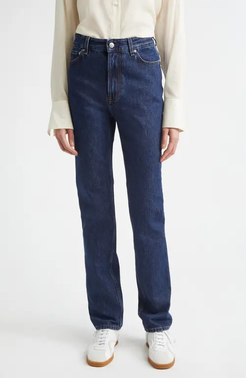 TOTEME High Waist Slim Leg Jeans in Indigo at Nordstrom, Size 27 | Nordstrom