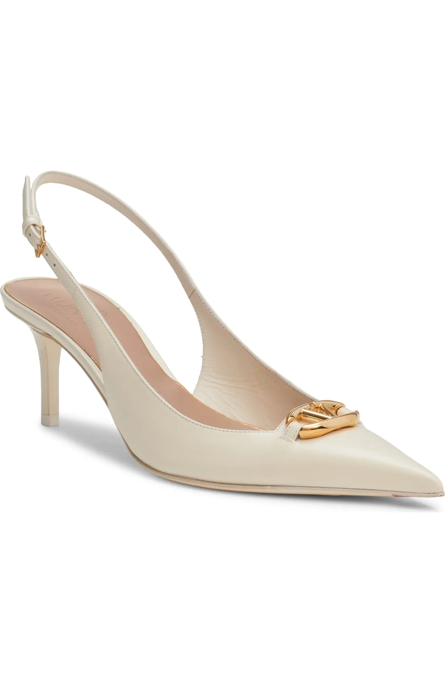 Valentino Garavani VLOGO Moon Pointed Toe Slingback Pump (Women) | Nordstrom | Nordstrom