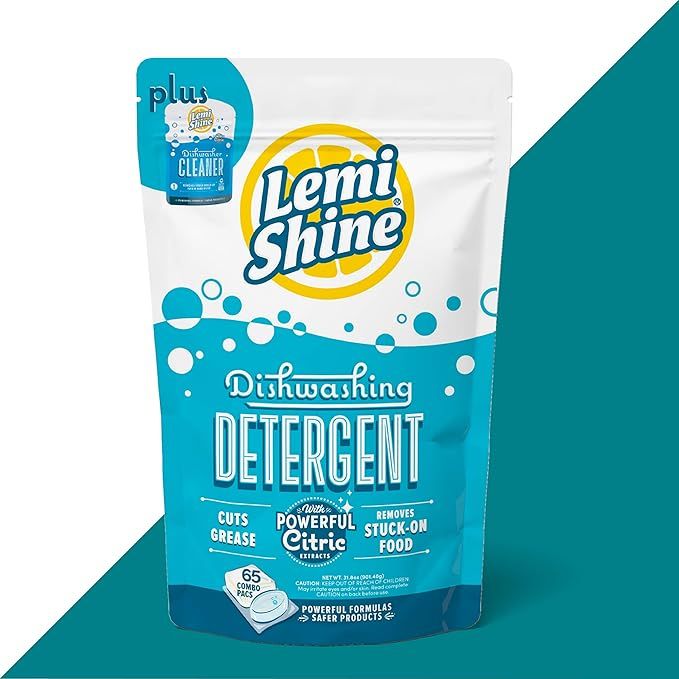 Lemi Shine Natural Dishwasher Pods | All-In-One Powder & Gel Dishwasher Detergent Pods with Power... | Amazon (US)