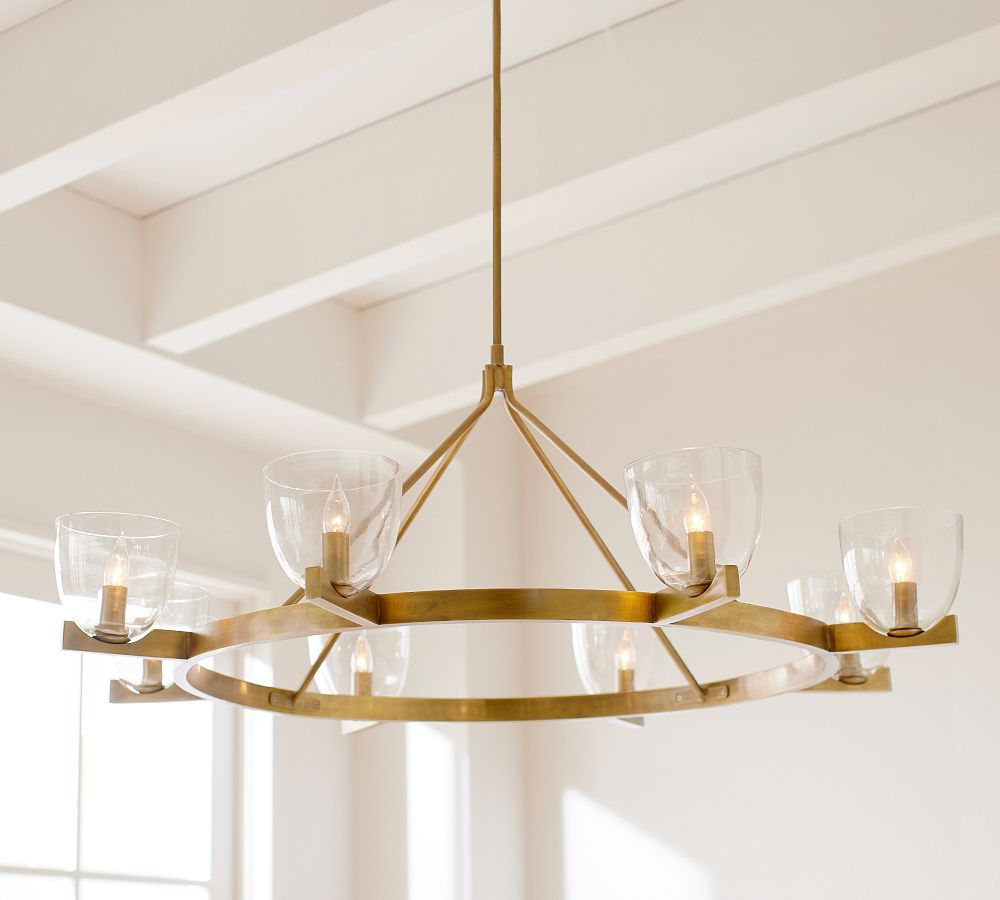 Chamberlin Metal Round Chandelier | Pottery Barn (US)