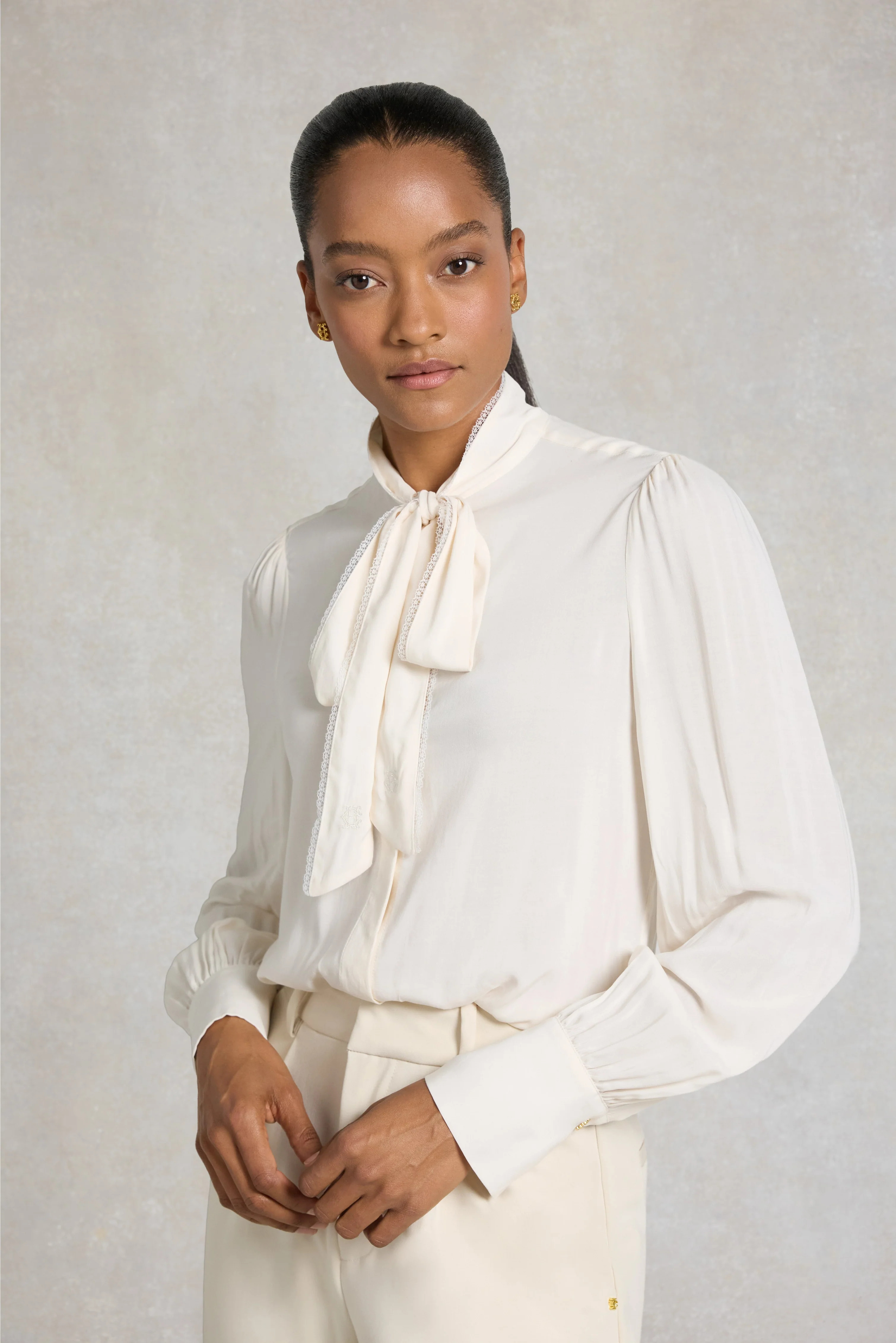 Magnolia Shirt (Ivory) | Holland Cooper