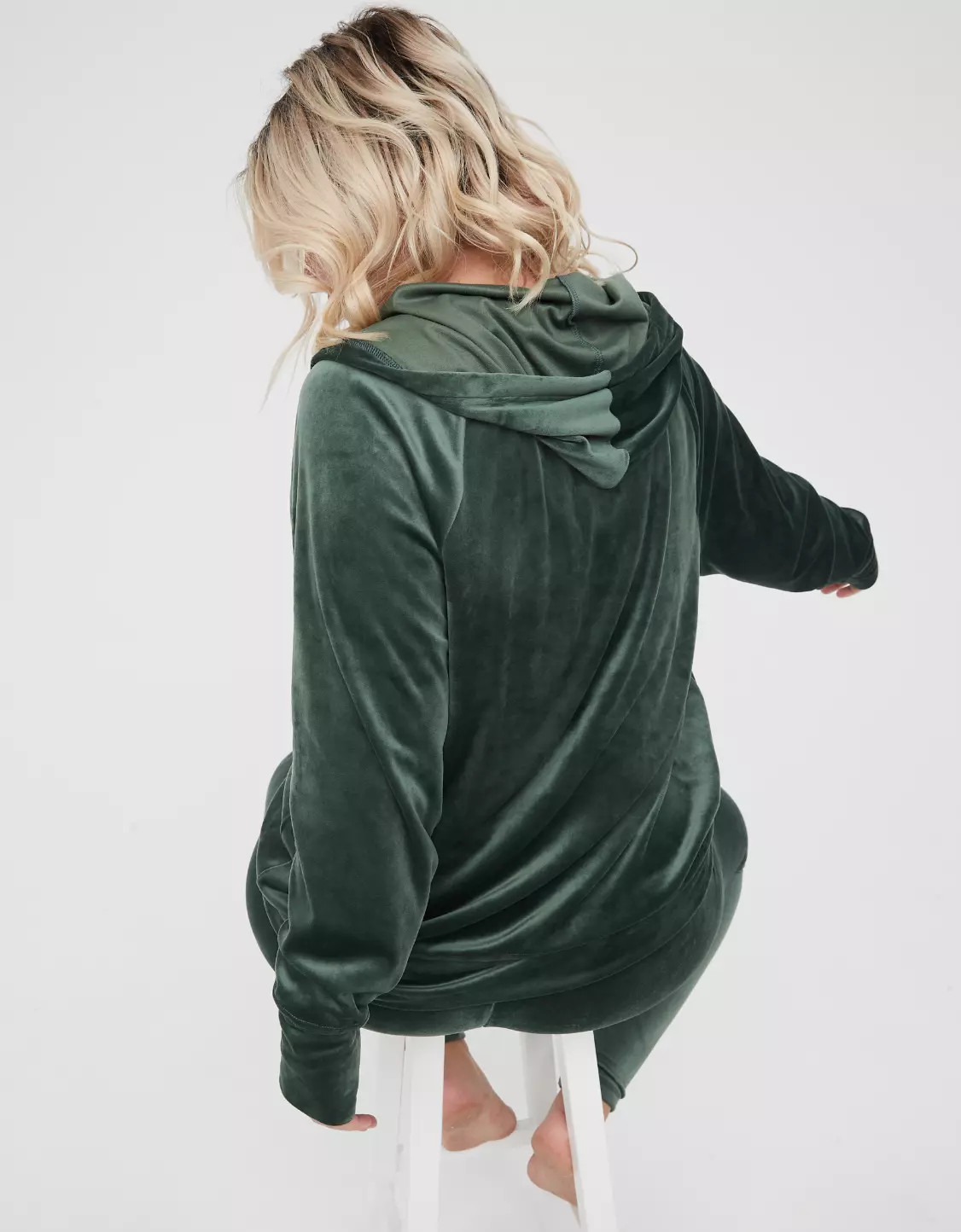 OFFLINE After Party Velour Oversized Full Zip Hoodie | American Eagle Outfitters (US & CA)