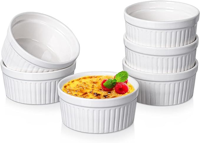 Delling Ramekins 4 Oz Oven Safe/Dessert/Ice cream/Dipping Soy Sauce/Snacks Bowls, Small Ceramic C... | Amazon (US)