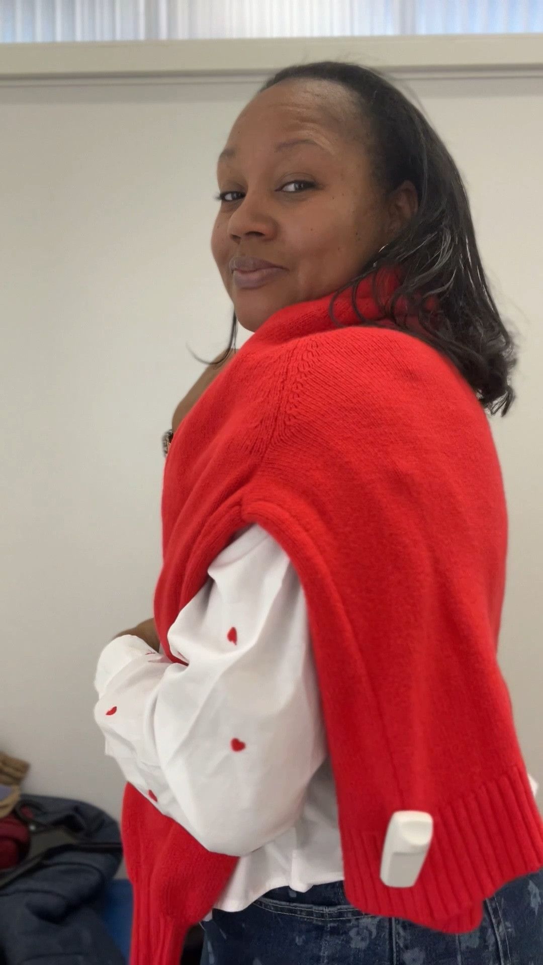 Tiny Hearts Cropped Button-Down Shirt with Red SoSoft Crew-Neck Printed Cardigan Sweater ❤️

#LTKMidsize #LTKFindsUnder50 #LTKOver40