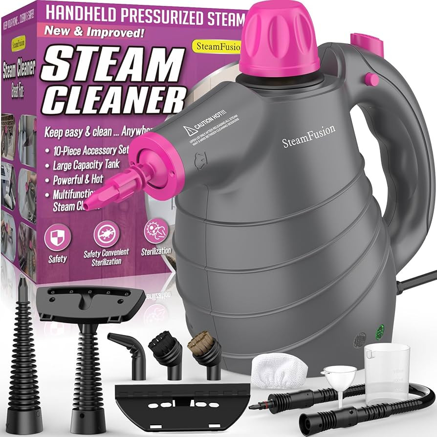 Pressurized Handheld Steam Cleaner with 10pcs Accessories&Safety Lock, Multi-Purpose Natural Deep... | Amazon (US)