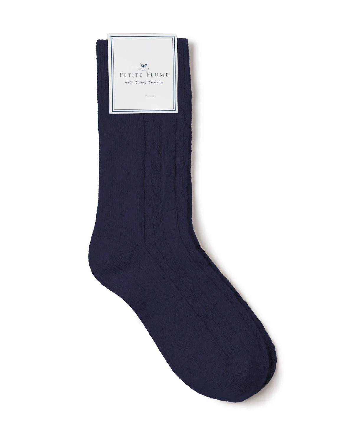 Women's Cashmere Socks in Navy | Petite Plume