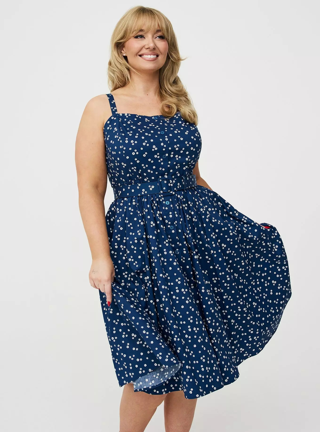Retro Chic Button Front Midi Dress | Torrid (US & Canada)