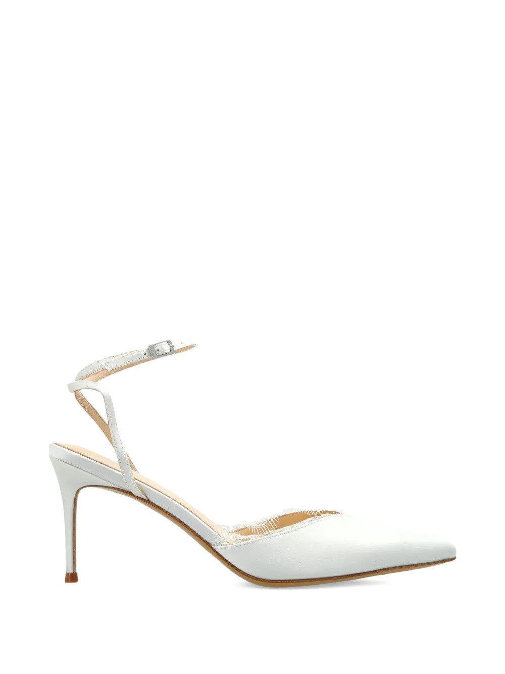 BLACK SUEDE STUDIO lace 80 pumps - White | Farfetch Global