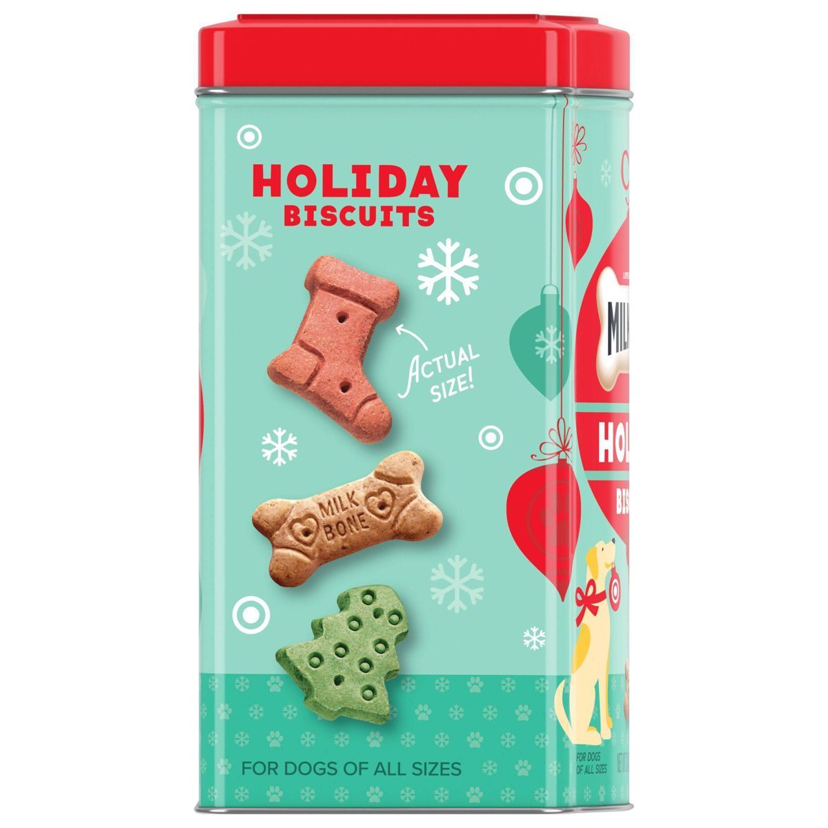 Milk-Bone Christmas Biscuits Tin with Original Beef Flavor Dog Treats - 24oz | Target