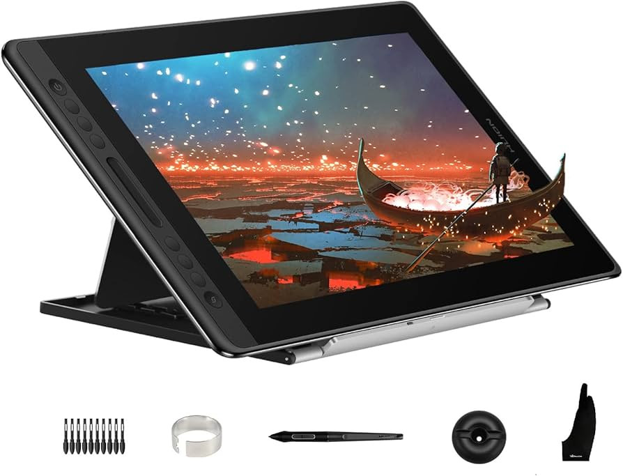 HUION KAMVAS Pro 16 Drawing Tablet with Screen, 15.6 inch Pen Display Anti-Glare Glass 6 Shortcut... | Amazon (US)