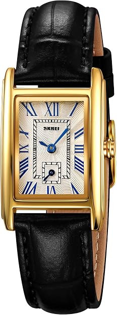 CARLIEN Dress Watch for Women Business Casual Square Ladies Quartz Watch with Genuine Leather Str... | Amazon (US)