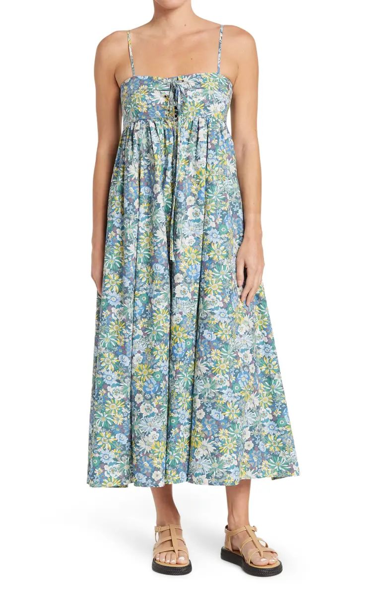 Floral Sleeveless Button Front Maxi Dress | Nordstrom Rack