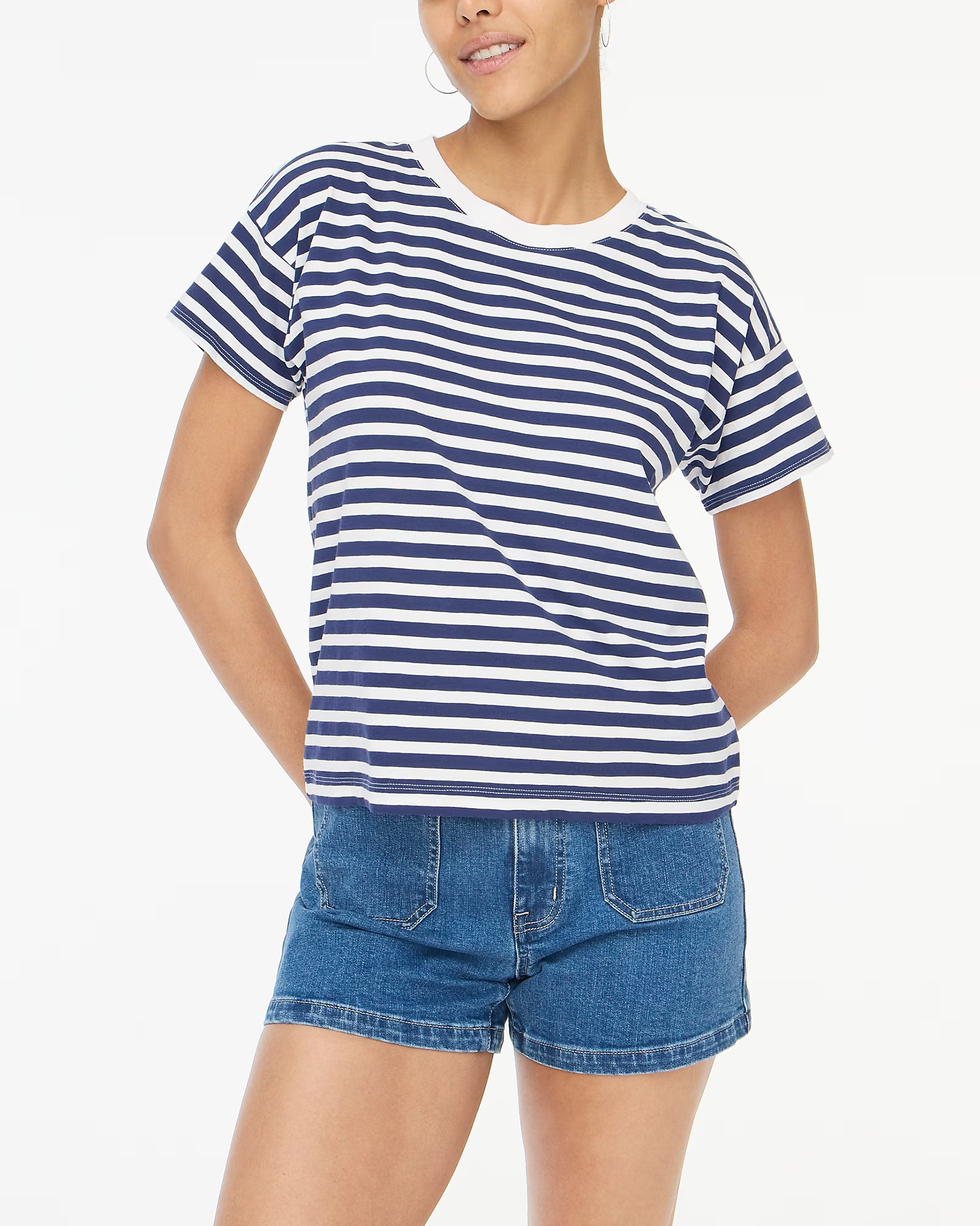 Striped crewneck tee | J.Crew Factory