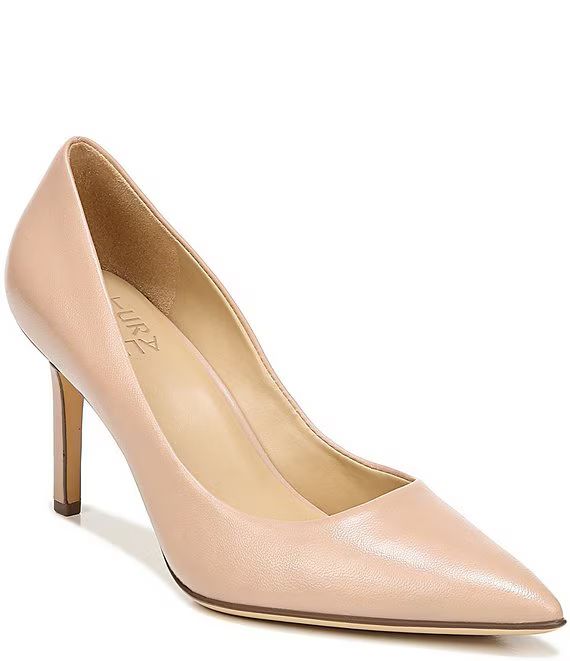 Anna Leather Pointed Toe Pumps | Dillard's