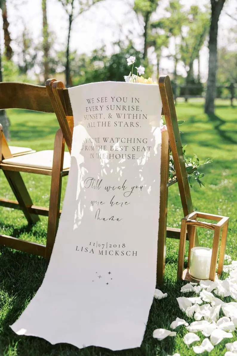 Custom Linen Memorial Sign, Personalized Memorial Sign, Family Memorial Sign, Wedding Linen Sign,... | Etsy (US)