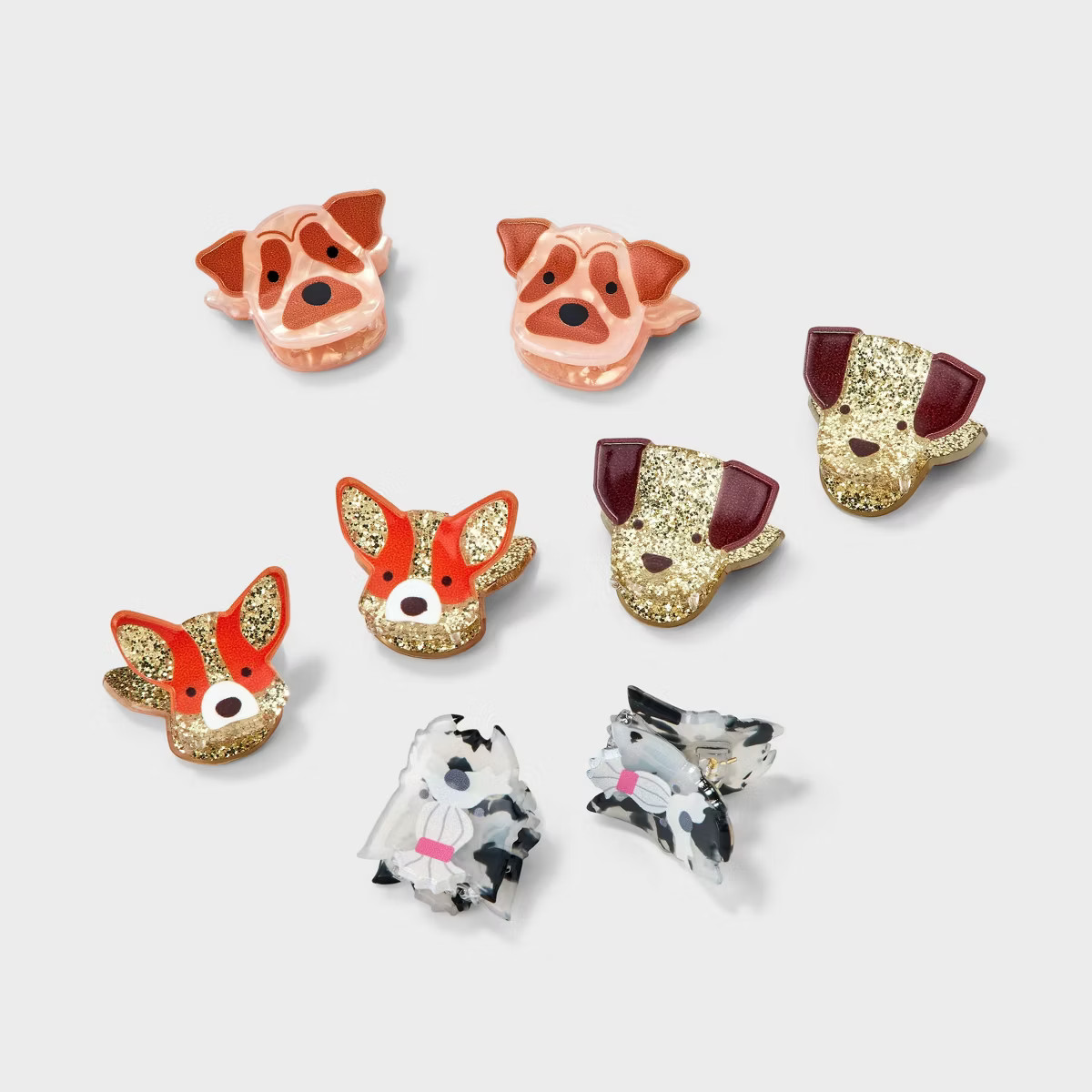 Girls' 8pk Mini Puppy Claw Clip Set - Cat & Jack™ | Target