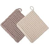 Mud Pie Crocheted Pot Holders, Taupe (8"" x 8""") | Amazon (US)