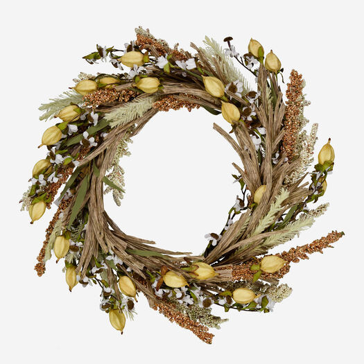 Multicolour Artificial Daisy Wreath 48x48cm | TK Maxx