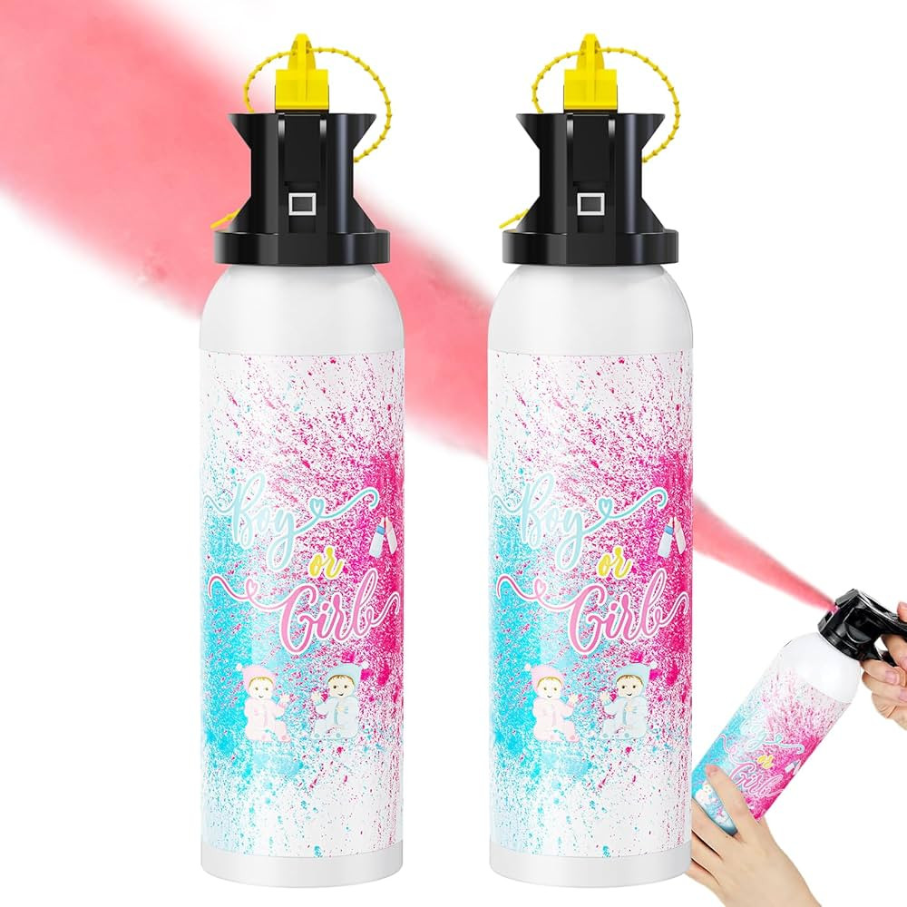 Large Gender Reveal Fire Extinguisher Color Blasters: 2 Pcs Pink Blaster Only for Baby Girl with ... | Amazon (US)