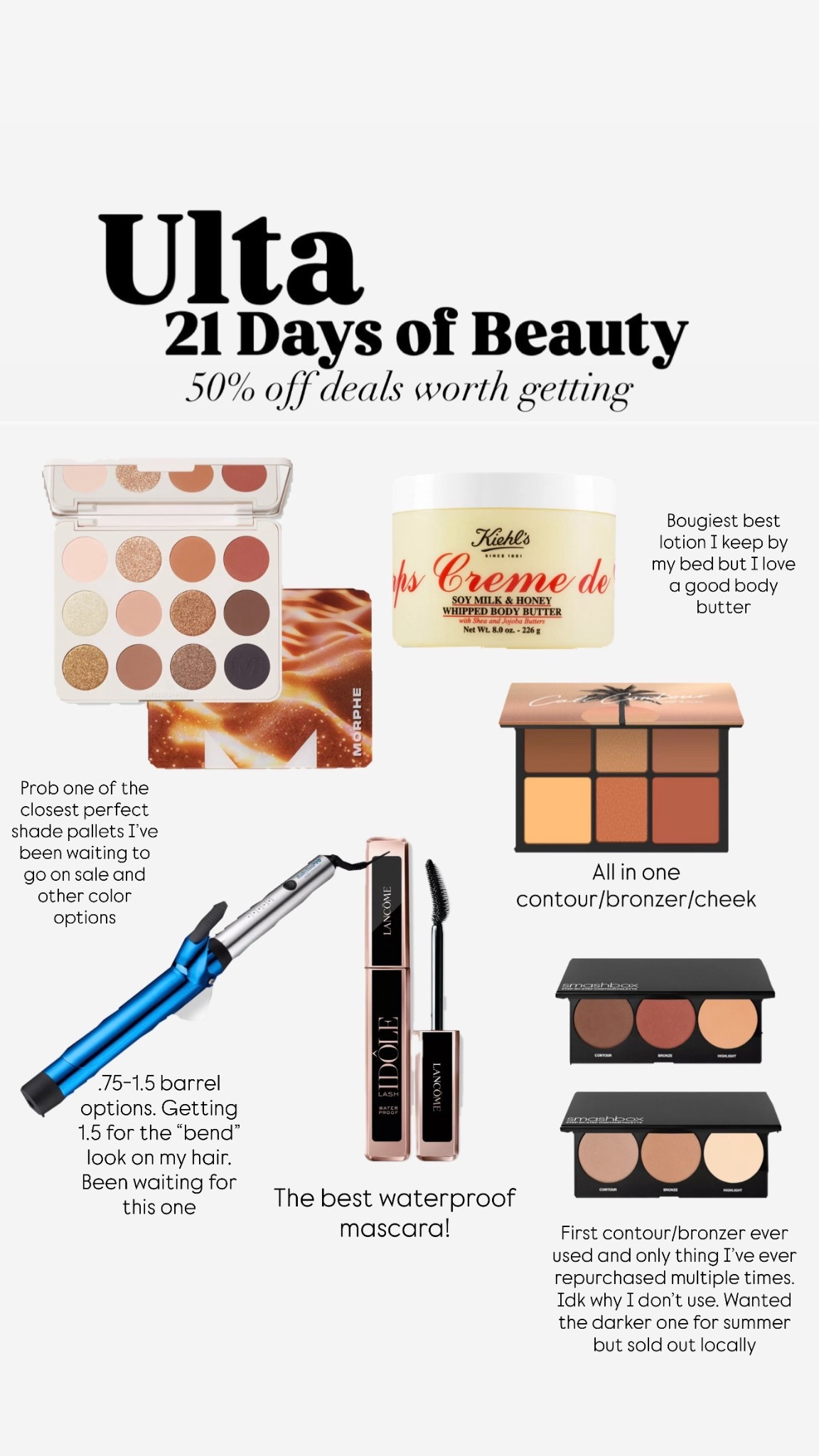 Ulta 21 days of beauty deals and been waiting all week to grab this curling iron half off 

#LTKBeauty #LTKgrwm #LTKSpringSale