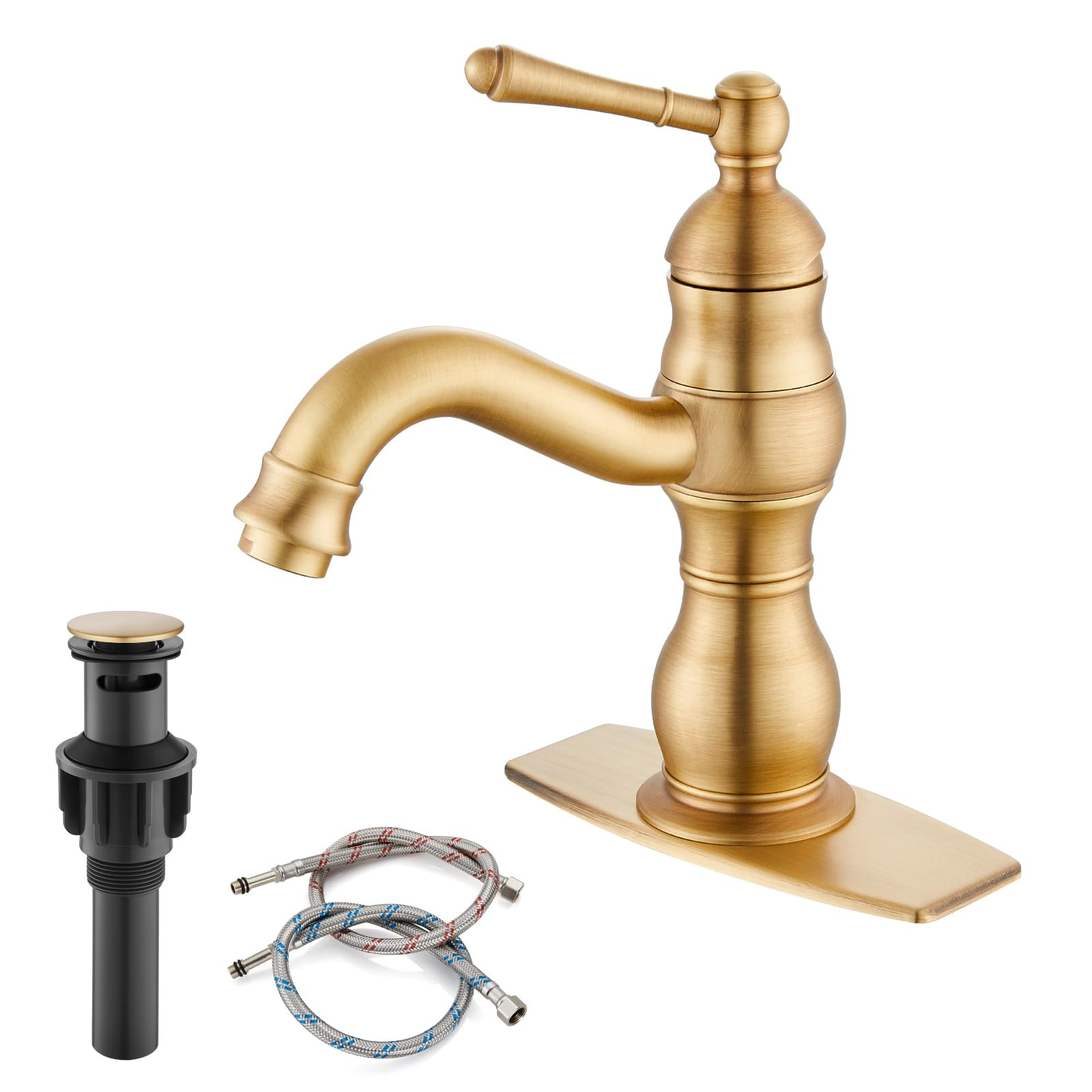 gotonovo Bathroom Sink Faucet 1 Hole Single Handle Lavatory Vanity Faucet 360° Swivel Basin Mixe... | Amazon (US)