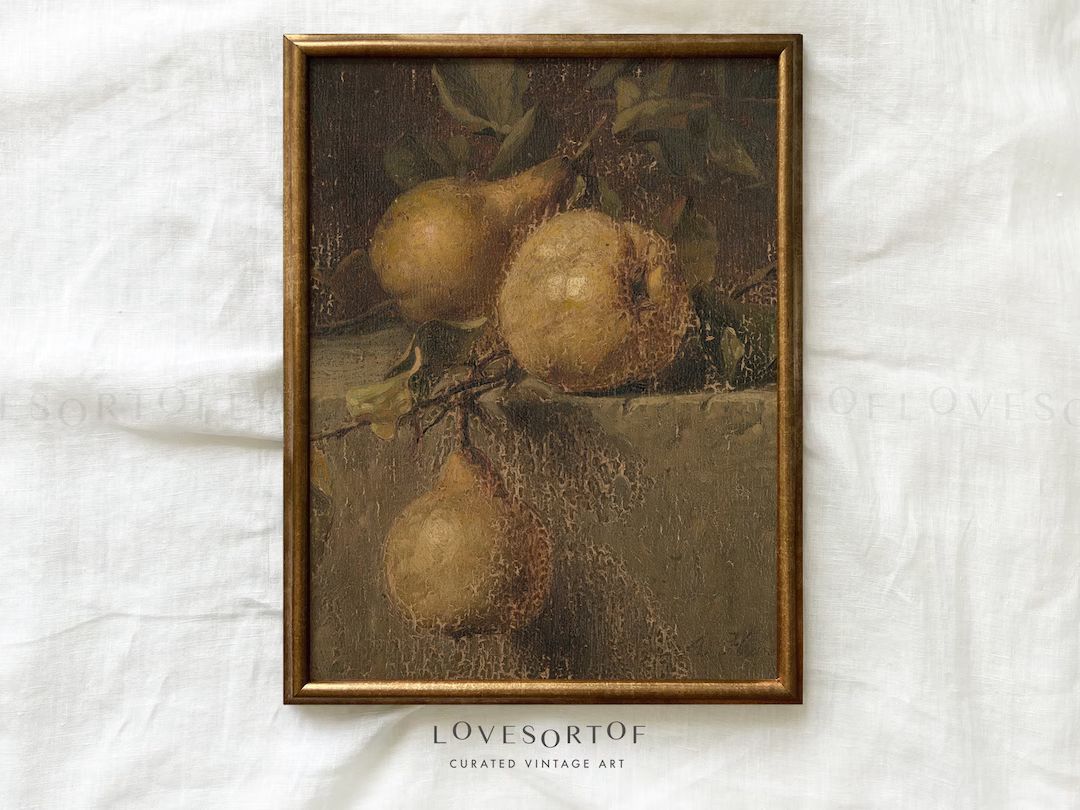 Williams Pears - Vintage Painting Art - Fruit Painting - Kitchen Decor - Home Interior - Fruit St... | Etsy (US)