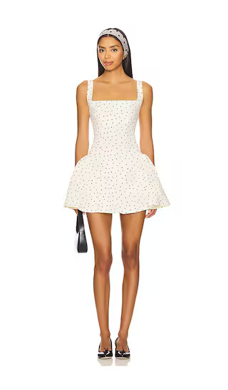 Belina Mini Dress in Cream Polka Dot | Revolve Clothing (Global)