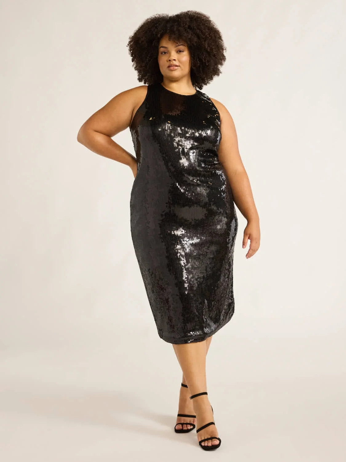 Scoop Women’s & Women's Plus Sequin Midi Dress, Sizes XS-4X | Walmart (US)