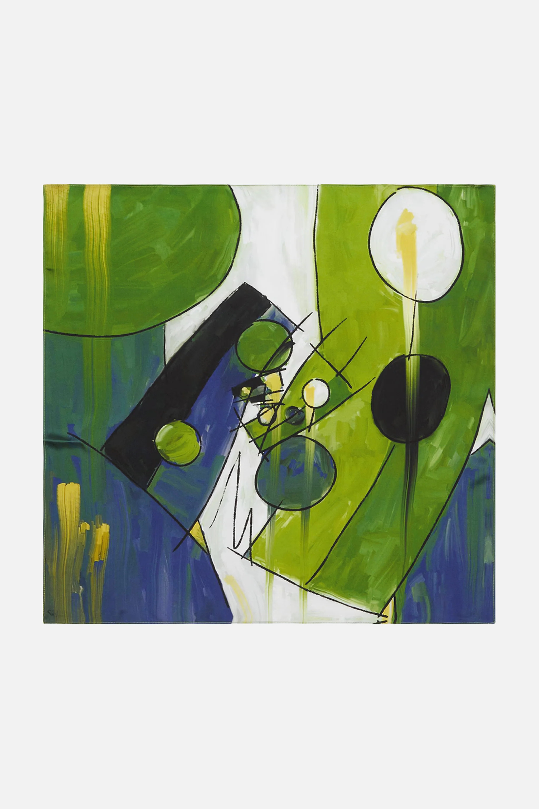 Axis Silk Scarf | Yellow The Label