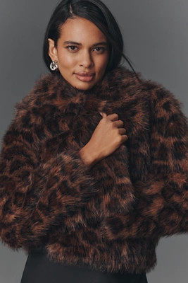 NVLT Faux Fur Crop Jacket | Anthropologie (US)