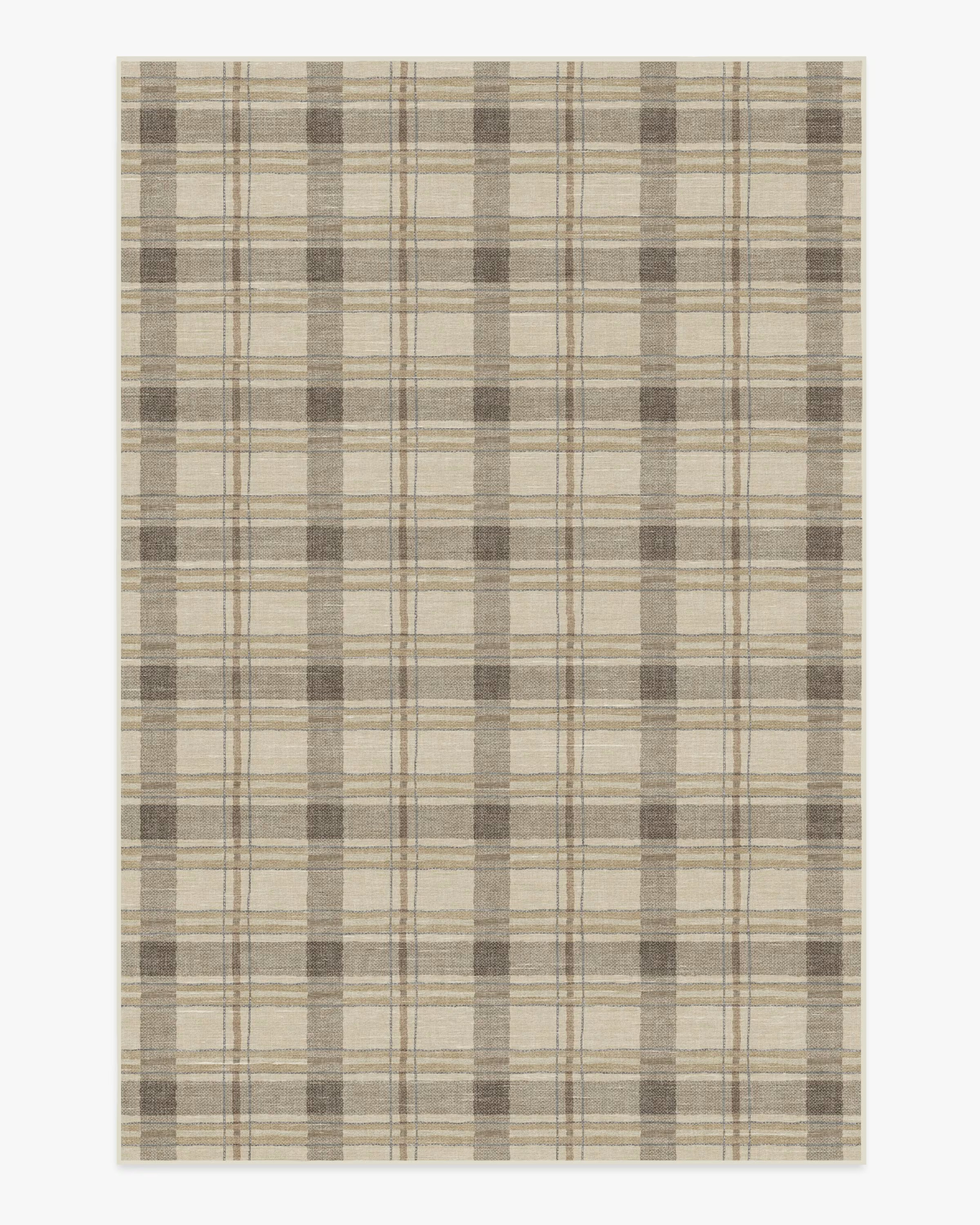 Piper Plaid Neutral Rug | Ruggable | Ruggable