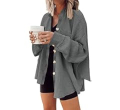 Womens Corduroy Button Down Shirts Color Block Long Sleeve Blouses Tops Jackets | Amazon (US)