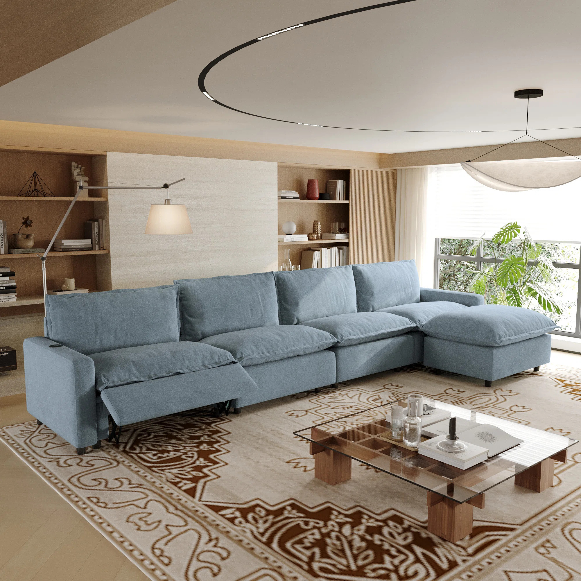 Modular Linen Power Reclining Sectional Sofa With Zero-Gravity | Wayfair North America