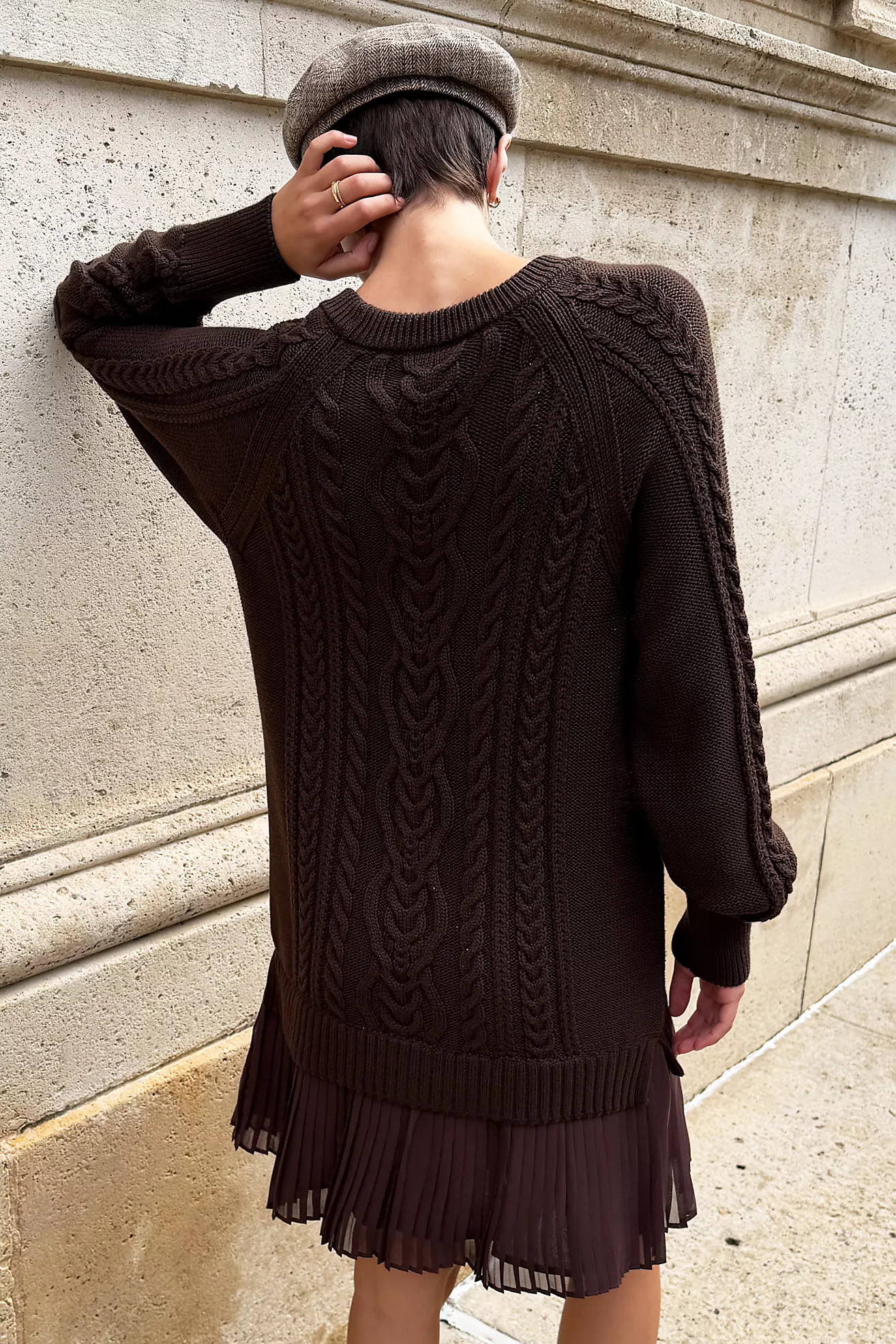 Delphine Sweater Twofer Mini Dress | Anthropologie (US)
