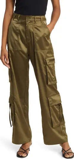 BLANKNYC Franklin Satin Cargo Pants | Nordstrom | Nordstrom