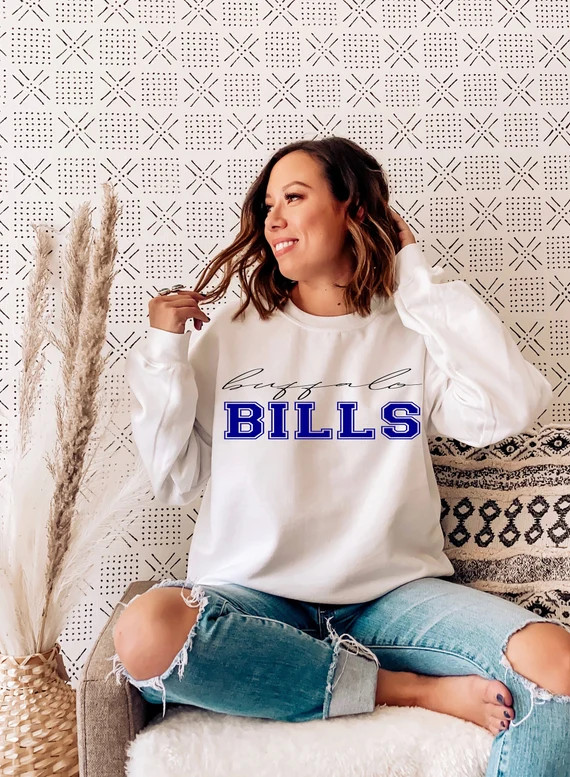 Buffalo Bills Sweatshirt Long Sleeve T-shirt | Etsy | Etsy (US)