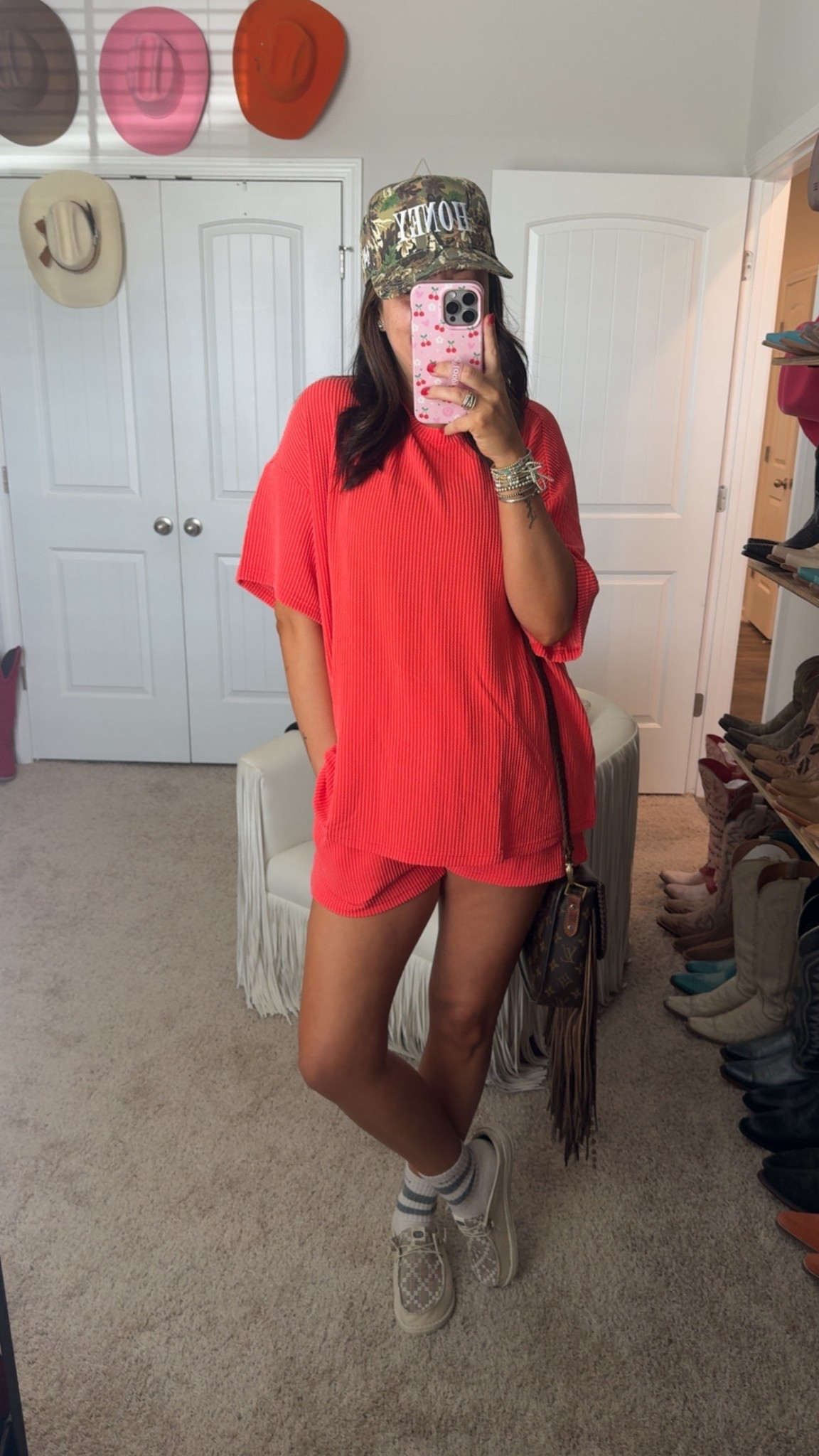 Lounge two piece set wearing a large from Amazon and a camo trucker hat and hey dudes 

#LTKFindsUnder50 #LTKFindsUnder100 #LTKStyleTip