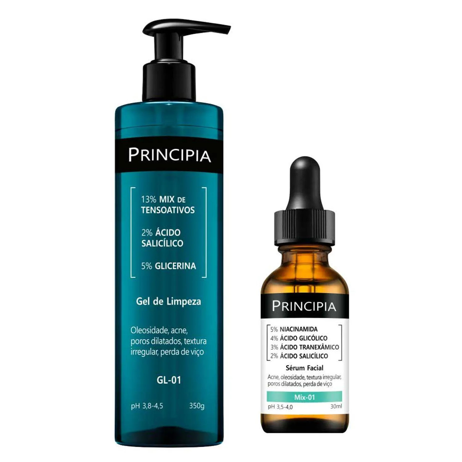 Kit Principia (2 Produtos) - Gel De Limpeza Gl-01 350G + Sérum Mix-01 30Ml | DrogaRaia (BR)