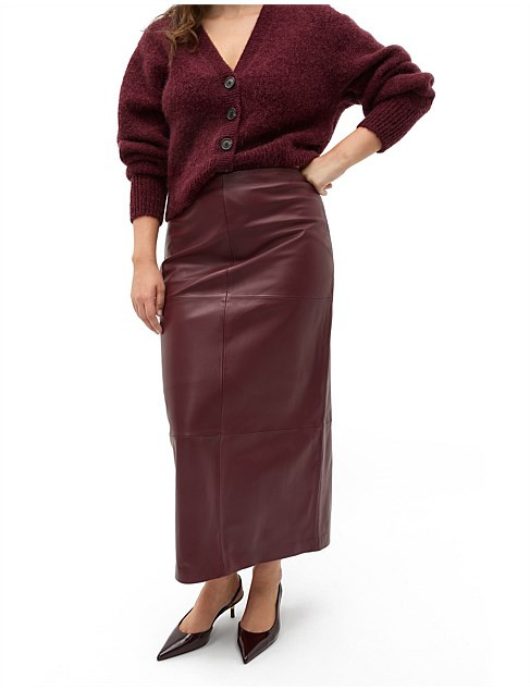 Seed Heritage Leather Column Skirt | David Jones | David Jones (Australia & New Zealand)