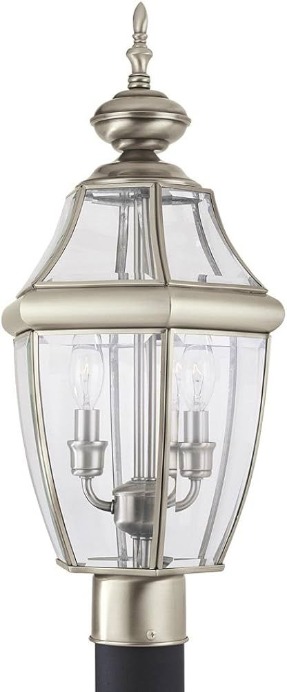 Sea Gull Lighting 8229-965 Lancaster Outdoor Post Lantern Outside Fixture, Two - Light, Antique Brus | Amazon (US)