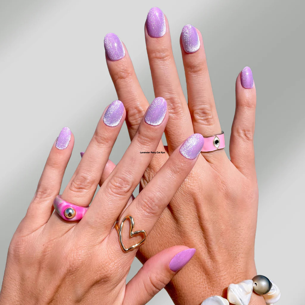 Lavender Fairy Cat Eye Press-on Nails | PaintLab