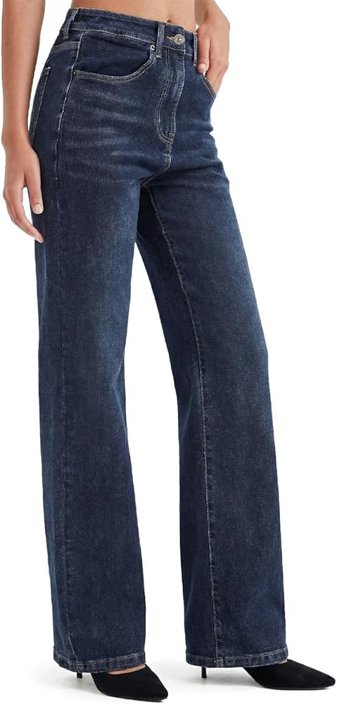 Zylioo Tall Jeans for Women 32"/34" Inseam Long Stretch Denim Pants Straight Leg Mid Rise Classic... | Amazon (US)