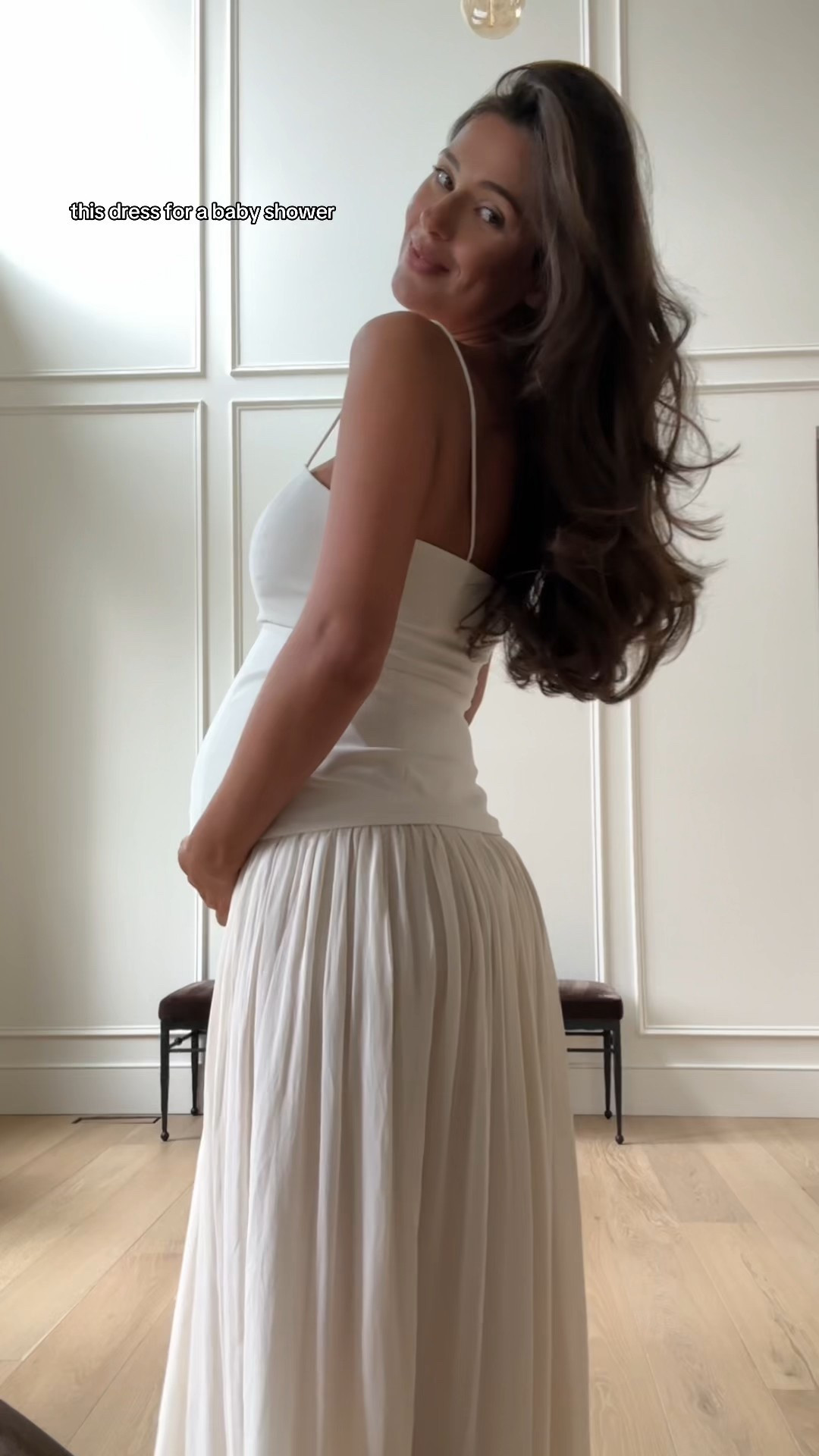 Bump friendly baby shower dress 🤍 

Updated: my dress is sold out in almost all sizes but I’ve linked a similar one perfect for a baby girl shower 🤍 great price too 
#LTKStyleTip 

#LTKBump