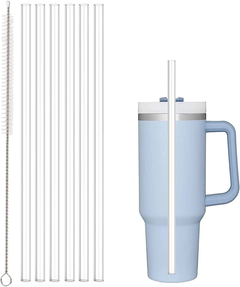 Replacement Straw Compatible with Stanley 40 oz 30 oz Cup Tumbler, 6 Pack Reusable Straw with Cle... | Amazon (US)