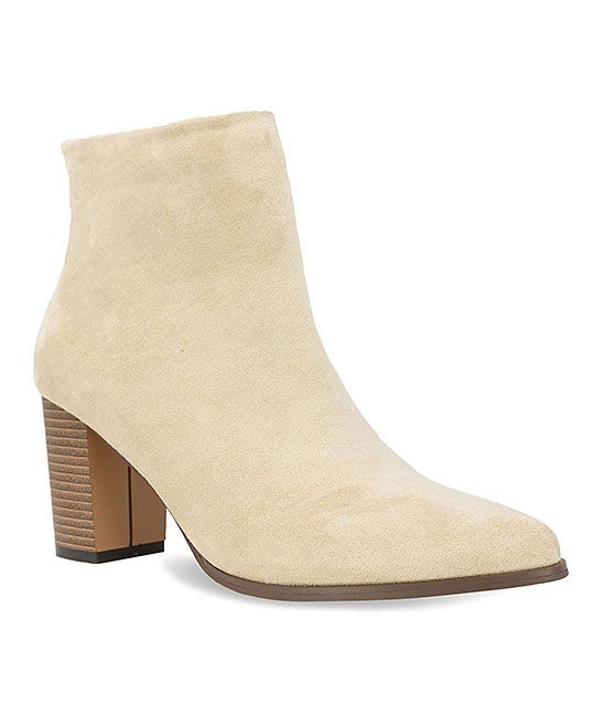 Chase & Chloe Women's Casual boots NUDE - Nude Reward Bootie - Women | Zulily