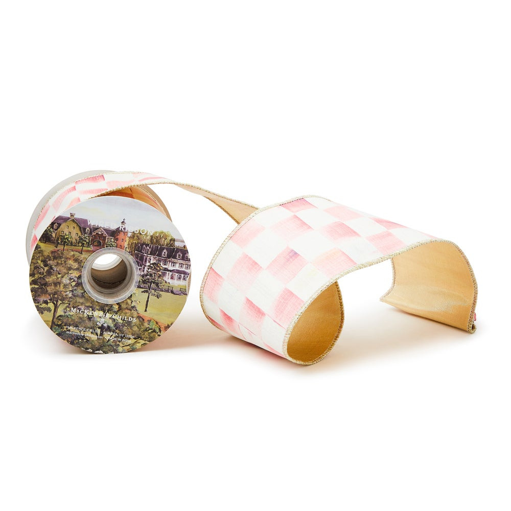 Rosy Check 4" Ribbon | MacKenzie-Childs