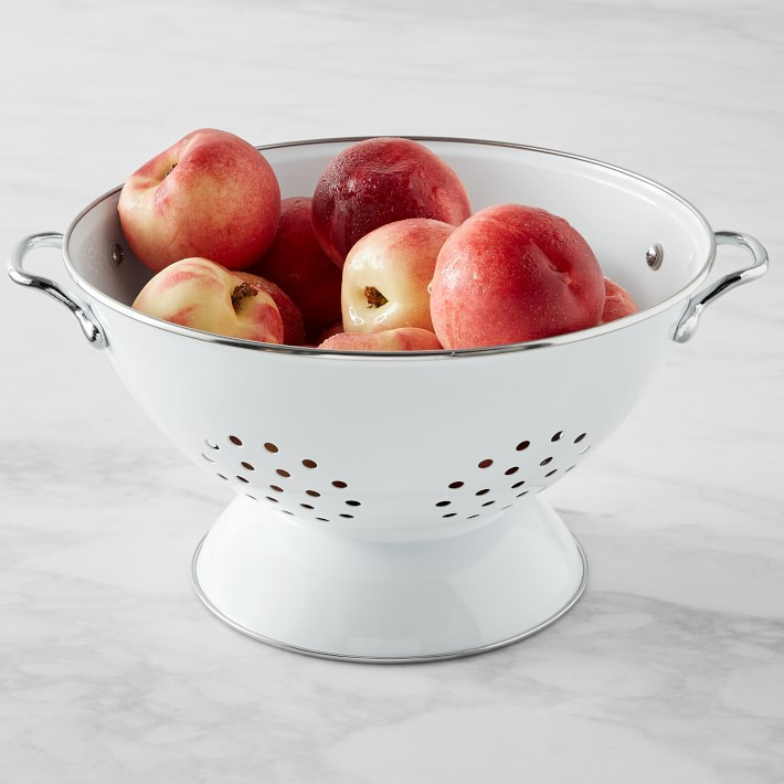 Enamel Colander, 1-Qt.,White | Williams-Sonoma