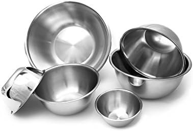 The Culinary Junction 6-Piece Nesting Stainless Steel Polished Mirror Finish Mixing Bowls Set, .5... | Amazon (US)